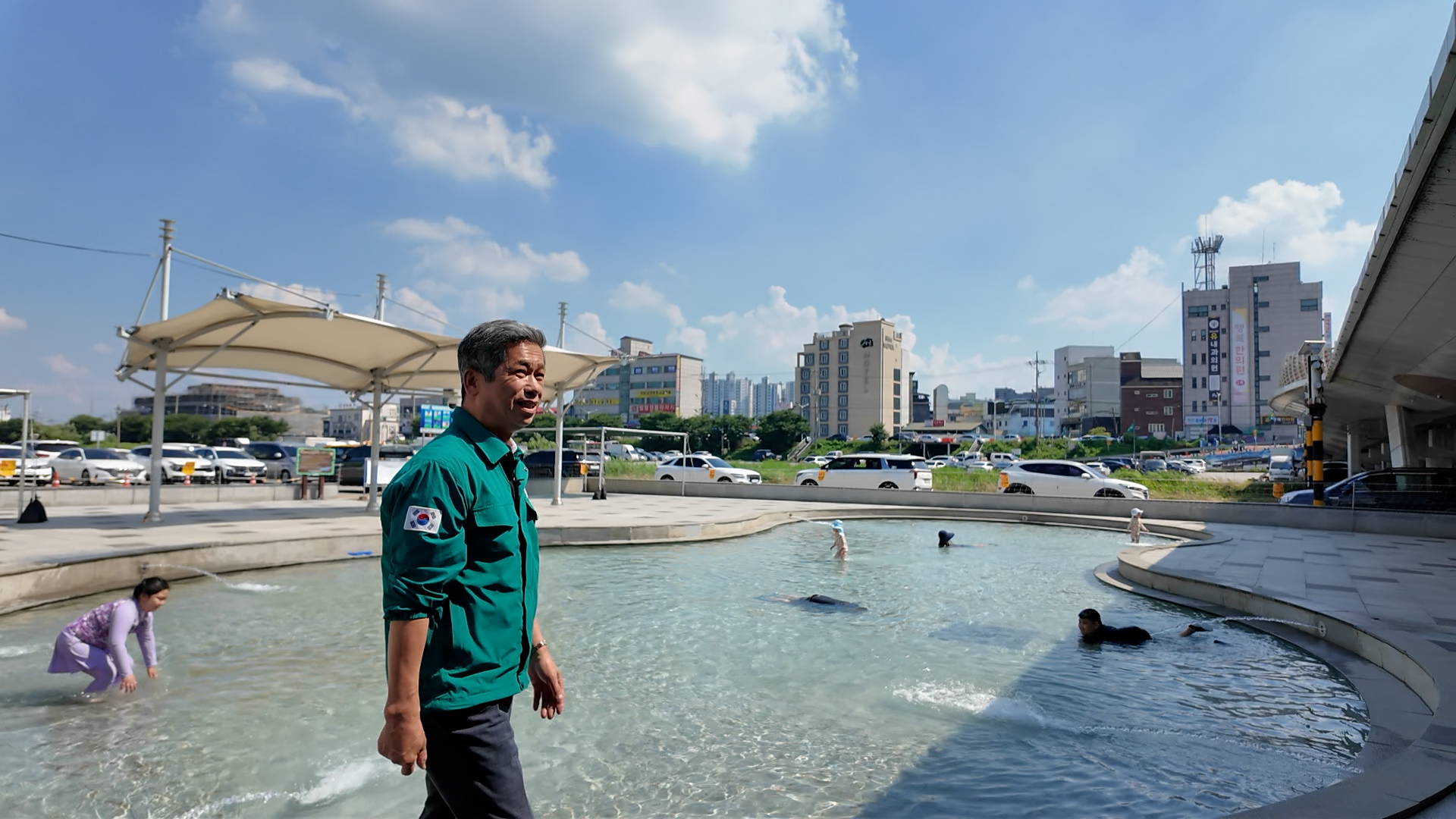 진천군의회 이재명 의장, 어린이 물놀이장 안전점검1